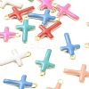 304 Stainless Steel Enamel Charms X-STAS-K303-01B-G-1