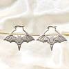 Non-Tarnish 304 Stainless Steel Bat Hoop Earrings for Women EJEW-R156-07P-4