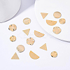 40Pcs 5 Style Brass Pendants KK-BC0002-10G-4