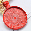 Electrophoresis Alloy Pendant Cabochon Settings LS-PALLOY-WH0065-93G-1