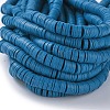 Flat Round Handmade Polymer Clay Beads LS-CLAY-R067-8.0mm-44-4