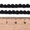 Natural Black Stone Bead Strands G-R193-01-6mm-5