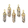 Natural Dalmatian Jasper Pointed Pendants G-G025-01G-33-1