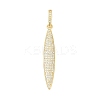Brass Micro Pave Cubic Zirconia Pendants KK-H203-02G-1