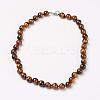 Natural Tiger Eye Beads Necklaces NJEW-F138-10mm-02-1