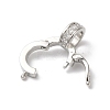 Rack Plating Brass Micro Pave Clear Cubic Zirconia Twister KK-A222-03C-P-2