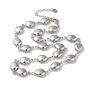 Non-Tarnish 304 Stainless Steel Teardrop Link Necklaces NJEW-I126-05P-1