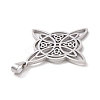 Non-Tarnish 304 Stainless Steel Hollow Pendants STAS-P313-02P-2