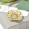 Brass Micro Pave Clear Cubic Zirconia Cuff Rings LS-RJEW-M029-01G-4