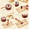 Brass Wax Seal Stamps with Wood Handle AJEW-WH0412-0058-3