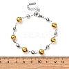 304 Stainless Steel Cable Chains Bracelets BJEW-K284-03B-GP-3