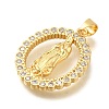Rack Plating Brass with Cubic Zirconia Pendants KK-Z086-33G-11-2