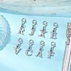 26Pcs Letter A~Z Alloy Rhinestone Pendant Decorations HJEW-JM02651-2
