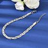 304 Stainless Steel Interlocking Herringbone Chain Bracelet for Women BJEW-K240-08B-P-2