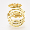 Brass Cuff Rings RJEW-S044-055-3