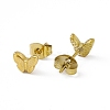 Vacuum Plating 304 Stainless Steel Tiny Butterfly Stud Earrings for Women EJEW-P212-10G-2