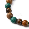 12 Constellations Natural Tiger Eye & Picture Jasper & Agate & Black Onyx Round Beaded Stretch Bracelets for Men Women WGB9E7C-06-4