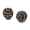 Stripe Pattern Polymer Clay Rhinestone Beads CLAY-NH0001-01G-2