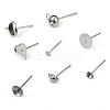 Non-Tarnish 304 Stainless Steel Stud Earring Settings & Findings STAS-MSMC002-05P-1