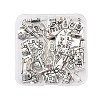 36Pcs 9 Styles Tibetan Style Alloy Pendants TIBE-FP0001-03-2