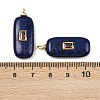 Dyed Natural Sesame Jasper Pendants KK-B157-43G-02-3