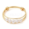 Round Shell Pearl Rings RJEW-TA00117-1