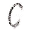 304 Stainless Steel Bird Open Cuff Bangle for Men Women BJEW-M230-08AS-2