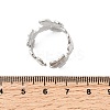 5Pcs 304 Stainless Steel Open Cuff Rings for Women RJEW-K313-11P-5