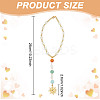 Natural Gemstone & Alloy Sun Pendant Car Hanging Ornaments HJEW-DR00027-2