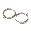 201 Stainless Steel Hoop Earring Findings STAS-D379-05A-P-2