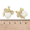 Brass Micro Pave Clear Cubic Zirconia Pendants KK-L213-017G-02-3