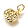 Rack Plating Brass Micro Pave Cubic Zirconia Charms KK-I720-13G-2