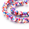 Handmade Polymer Clay Beads Strands CLAY-N008-054-04-3