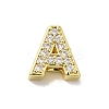 Brass Micro Pave Cubic Zirconia Beads KK-H487-25G-01-1