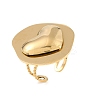 Irregular Round 304 Stainless Steel Open Cuff Rings for Women RJEW-S410-03G-02-1