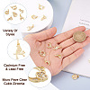 12Pcs 6 Style Brass Micro Pave Clear Cubic Zirconia Charms KK-FW0001-11-5