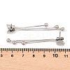 Butterfly 304 Stainless Tassel Steel Stud Earrings EJEW-H175-05P-5