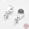 Anti-Tarnish Rhodium Plated 925 Sterling Silver Pendant Bails STER-E050-05P-3