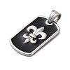 304 Stainless Steel Enamel Pendants STAS-U043-06B-P-2