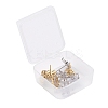 4 Pairs 2 Style Brass Micro Pave Clear Cubic Zirconia Stud Earring Findings KK-ZZ0001-07-7