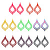 16Pcs 8 Styles Spray Painted 430 Stainless Steel Big Pendants STAS-TA0002-61-1