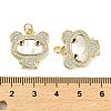 Brass Micro Pave Clear Cubic Zirconia Pendants KK-K365-22G-3
