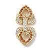 Brass Micro Pave Cubic Zirconia Fold Over Clasps KK-H455-53G-02-1