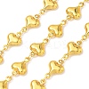 Rack Plating 304 Stainless Steel Heart Link Chains CHS-N009-01B-G-1