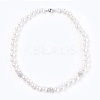 Shell Pearl Beaded Necklaces NJEW-I224-B02-1