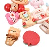 Bear Theme Opaque Resin Cabochons RE-CBAA355-01-2