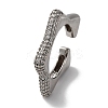 Rack Plating Star Brass Cubic Zirconia Open Cuff Rings for Women RJEW-S242-02P-C-1