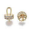 Brass Micro Pave Cubic Zirconia Peg Bails Pendants KK-N231-166-NF-2