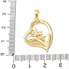 Brass Micro Pave Clear Cubic Zirconia Pendants CU-CBA8A7D-02G-C-3