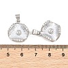 Brass Micro Clear Cubic Zirconia Peg Bails Pin Pendants KK-CBA6A75-52A-P-3